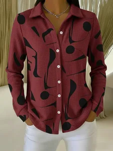 damen-waffelhemd-bluse-knopfe-druck-geom-wein-3