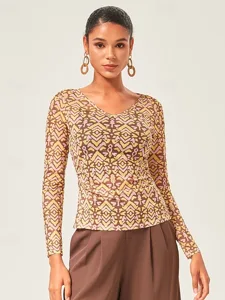 damen-weiblich-bottoming-shirt-geometris-braun-1