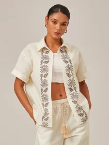 damen-weiblich-durchgeknopft-hemd-freize-aprikose-1