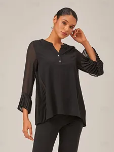 damen-weiblich-einfarbig-formell-hochzei-schwarz-1