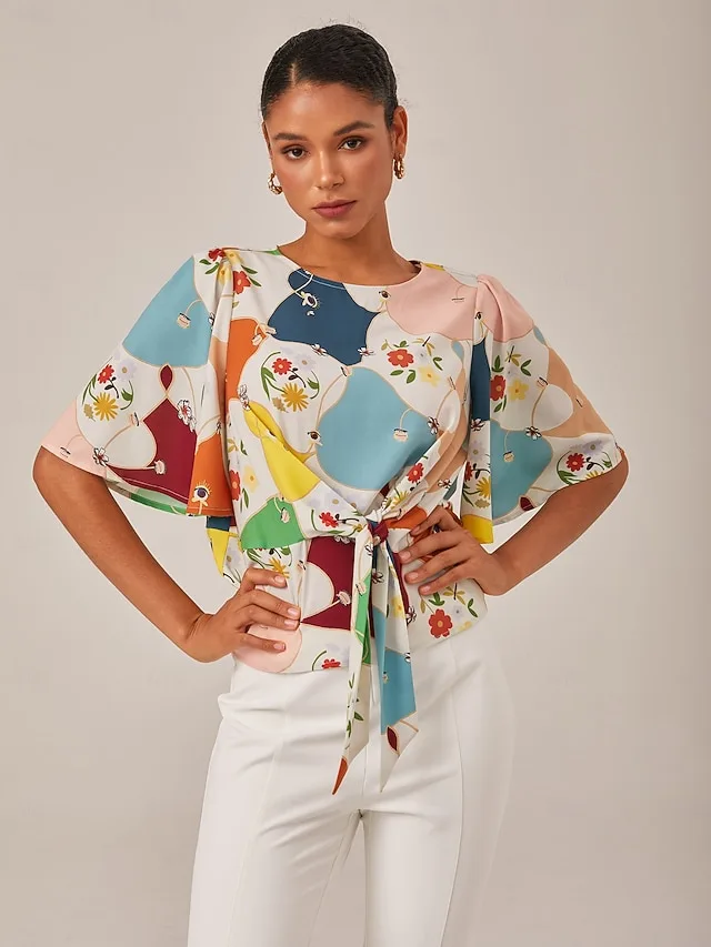 damen-weiblich-freizeithemd-geometrisch-multi-color-1