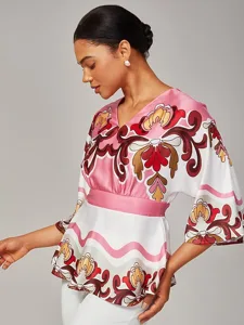 damen-weiblich-freizeithemd-lassig-t-shi-rosa-1