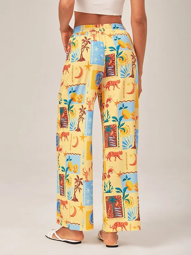 damen-weiblich-hose-volle-lange-satin-ho-default-3