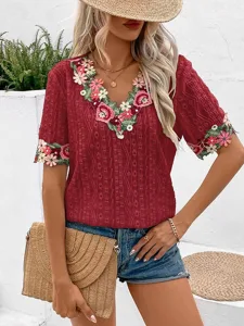 damen-weie-elegante-spitze-tops-loch-blu-rote-12