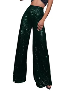 damen-weites-bein-hosen-hose-glitzernde-dunkelgrun-27