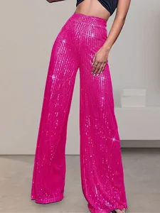 damen-weites-bein-hosen-hose-glitzernde-rosenrot-3