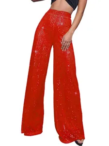 damen-weites-bein-hosen-hose-glitzernde-rote-9