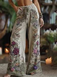 damen-weites-bein-hosen-hose-palazzo-hos-armeegrun-1