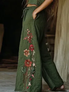 Weites Bein und hohe Taille