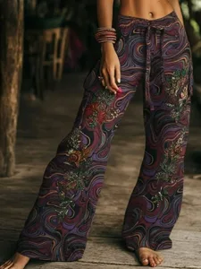 damen-weites-bein-hosen-hose-urlaub-stre-dunkel-braun-1