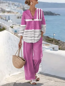 damen-zweiteilige-sets-leinenahnliche-ho-purpur-4