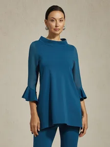 damenbluse-dunkelblau-chiffon-modal-slim-blau-1
