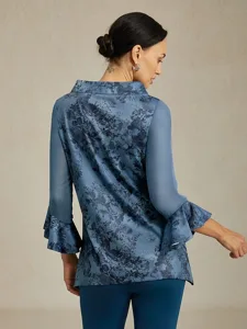 damenbluse-grau-blau-geblumt-stehkragen-default-2