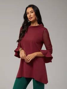 damenbluse-weihnachten-rot-chiffon-stret-rote-1