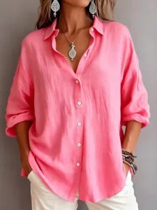 damenblusen-aus-100-baumwolle-einfarbig-rosa-3