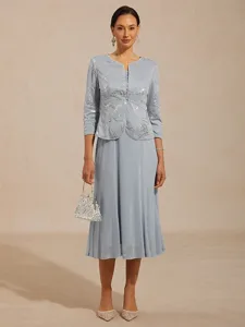 elegantes-damen-kleid-set-mit-pailletten-staubiges-blau-1