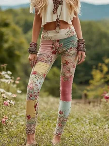 frauen-3d-druck-leggings-urlaub-vintage-rosa-gelb-1