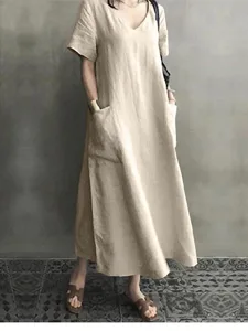 frauen-leinenahnliche-faux-baumwoll-lein-aprikose-5