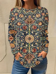 frauen-t-shirt-langarm-basic-floral-druc-braun-10