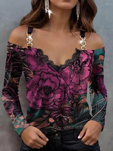 frauenbluse-langarm-v-ausschnitt-modisch-purpur-5