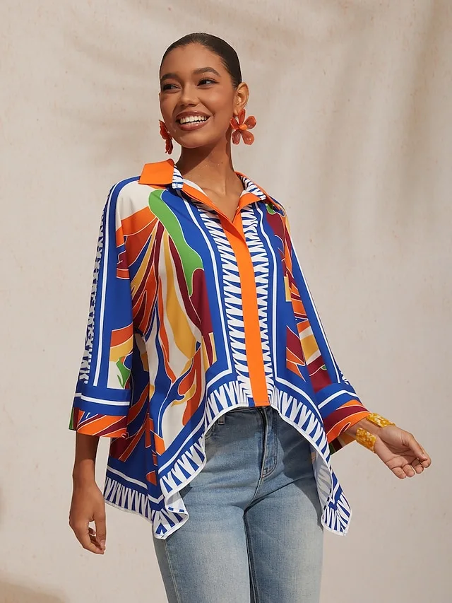 kurzes-satinhemd-mit-geometrischem-farbb-orange-1