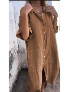 maxikleid-fur-damen-aus-leinenimitat-arm-kaki-8