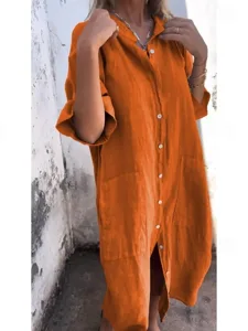 maxikleid-fur-damen-aus-leinenimitat-arm-orange-5