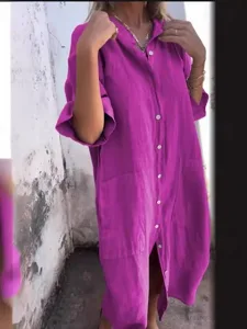 maxikleid-fur-damen-aus-leinenimitat-arm-purpur-7