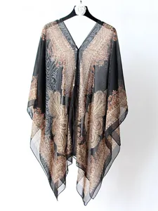 mode-frauen-schal-schal-poncho-gedruckt-schwarz-4