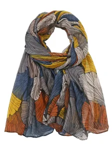 retro-pflanzendruck-schals-frauen-ginkgo-gelb-3