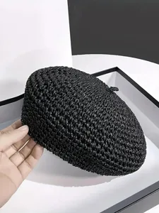 strohgehakelte-dunne-baskenmutze-einfarb-schwarz-5