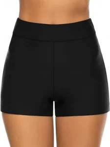 woman-s-dehnbare-boxershorts-badeanzug-d-schwarz-1
