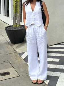 women-s-cotton-blend-blouse-pants-sets-s-white-1