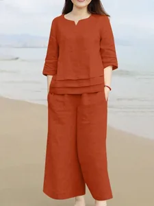 women-s-cotton-blend-cotton-linen-sets-3-brown-5