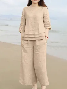 women-s-cotton-blend-cotton-linen-sets-3-khaki-3