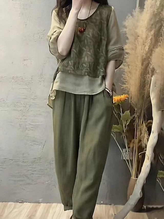 women-s-cotton-blend-cotton-linen-sets-b-army-green-1