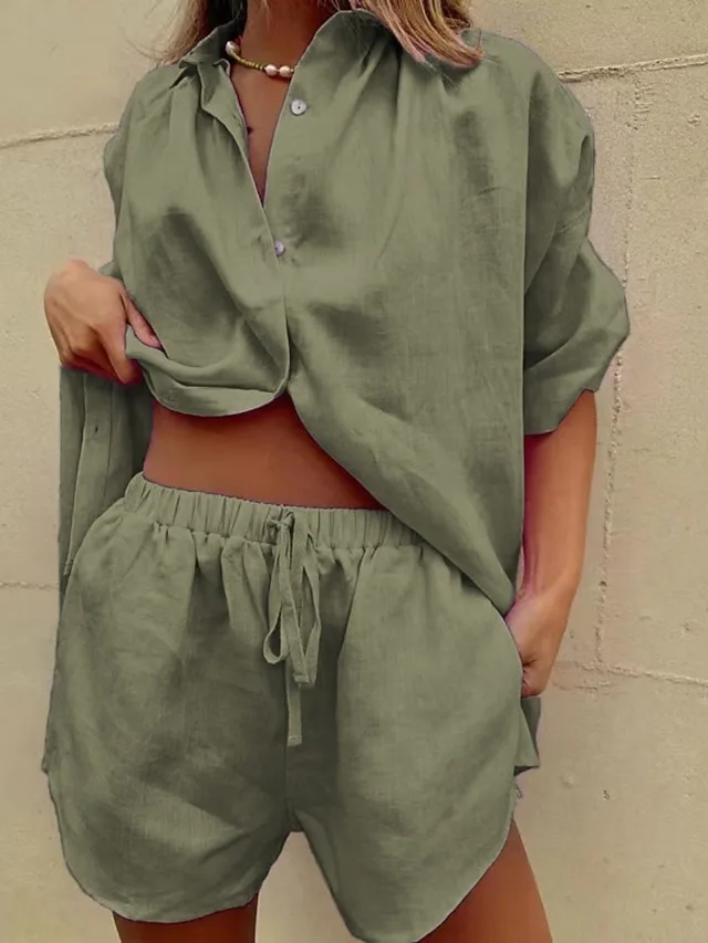 women-s-cotton-blend-cotton-linen-sets-s-army-green-8