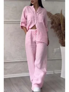 women-s-cotton-linen-sets-100-cotton-lon-pink-1