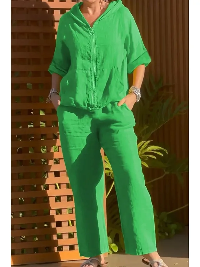 women-s-cotton-linen-sets-long-sleeve-ho-green-1