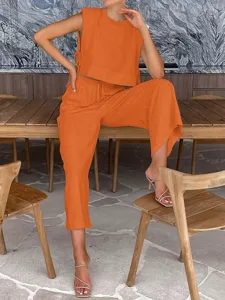women-s-cotton-linen-sets-loungewear-two-orange-11