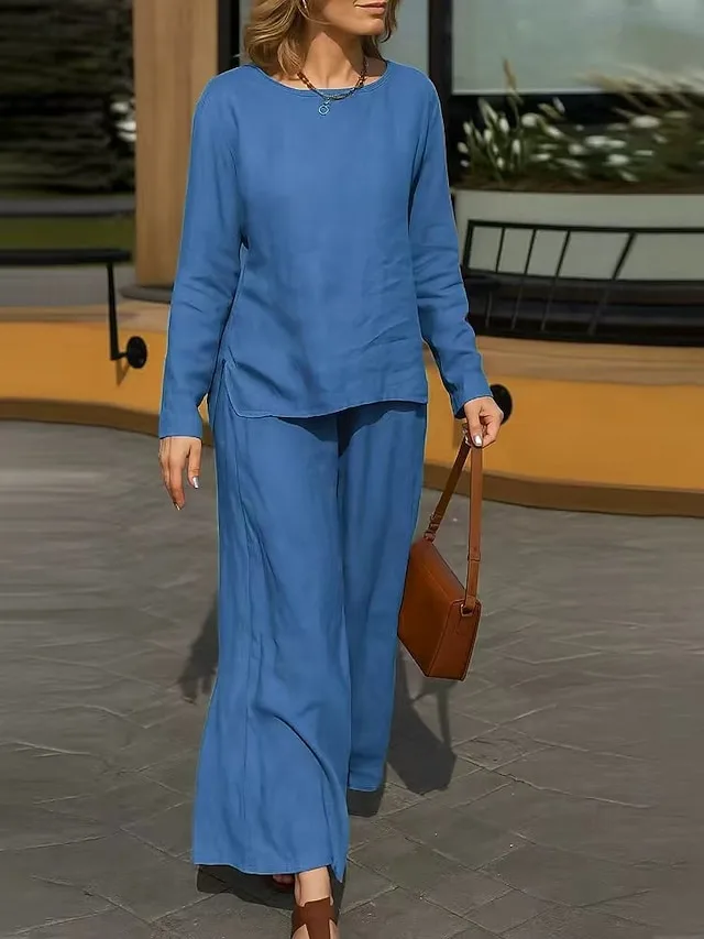 women-s-cotton-linen-sets-pants-sets-bol-blue-4