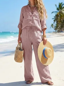 women-s-cotton-linen-sets-pants-sets-bol-dusty-rose-7