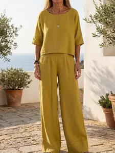 women-s-cotton-linen-sets-pants-sets-bol-yellow-1