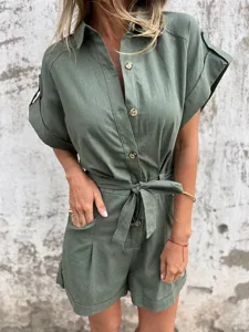 women-s-cotton-linen-sets-short-sleeve-s-green-1