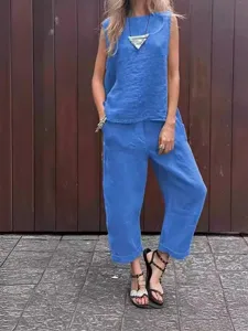 women-s-cotton-linen-sets-two-piece-sets-blue-3