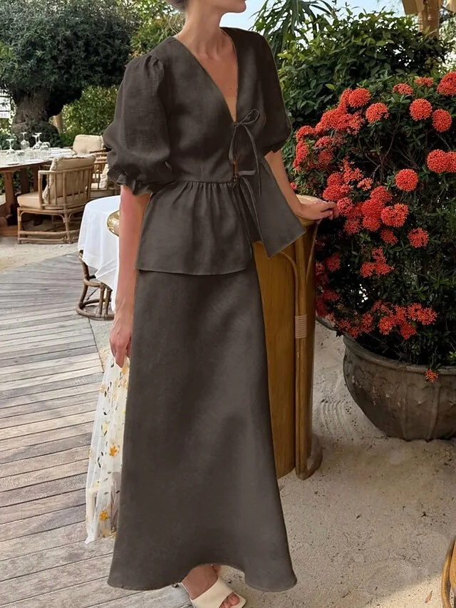 women-s-cotton-linen-sets-two-piece-sets-brown-24