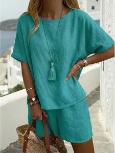 women-s-cotton-linen-sets-two-piece-sets-green-4