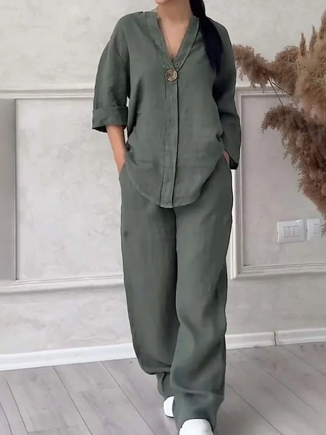 women-s-cotton-linen-shirts-cotton-blend-army-green-1