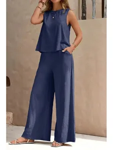 women-s-shirt-cotton-linen-sets-two-piec-dark-navy-1