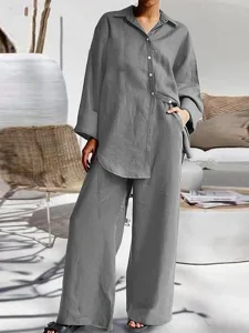 women-s-shirt-cotton-linen-shirts-button-gray-3
